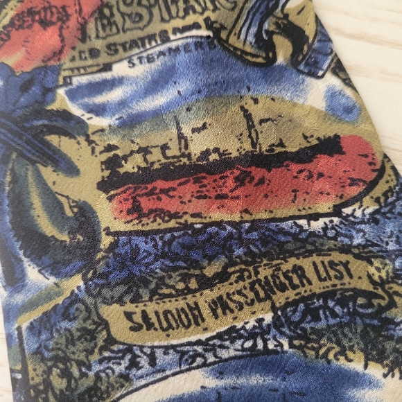 CLUB INTERNATIONAL by TIP TOP Silk Vintage Caribbean Pirate's Necktie - Picture 5 of 8